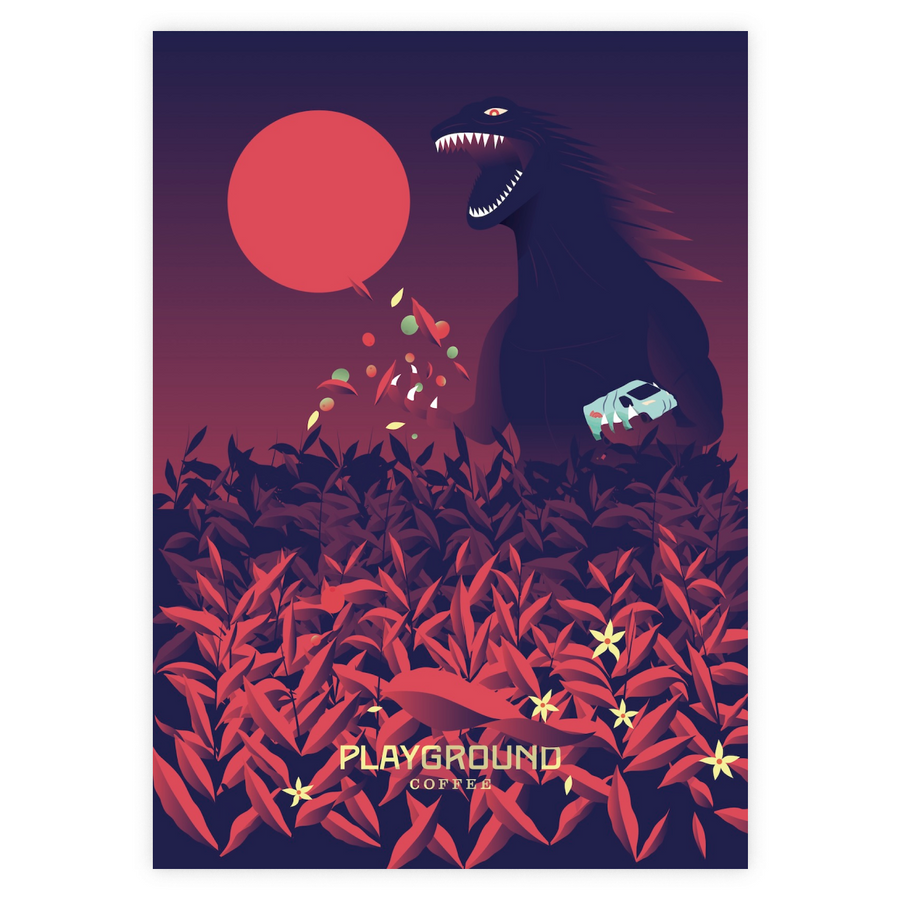 Playground Coffee Coffee Roastery Hamburg St. Pauli Gujira Poster