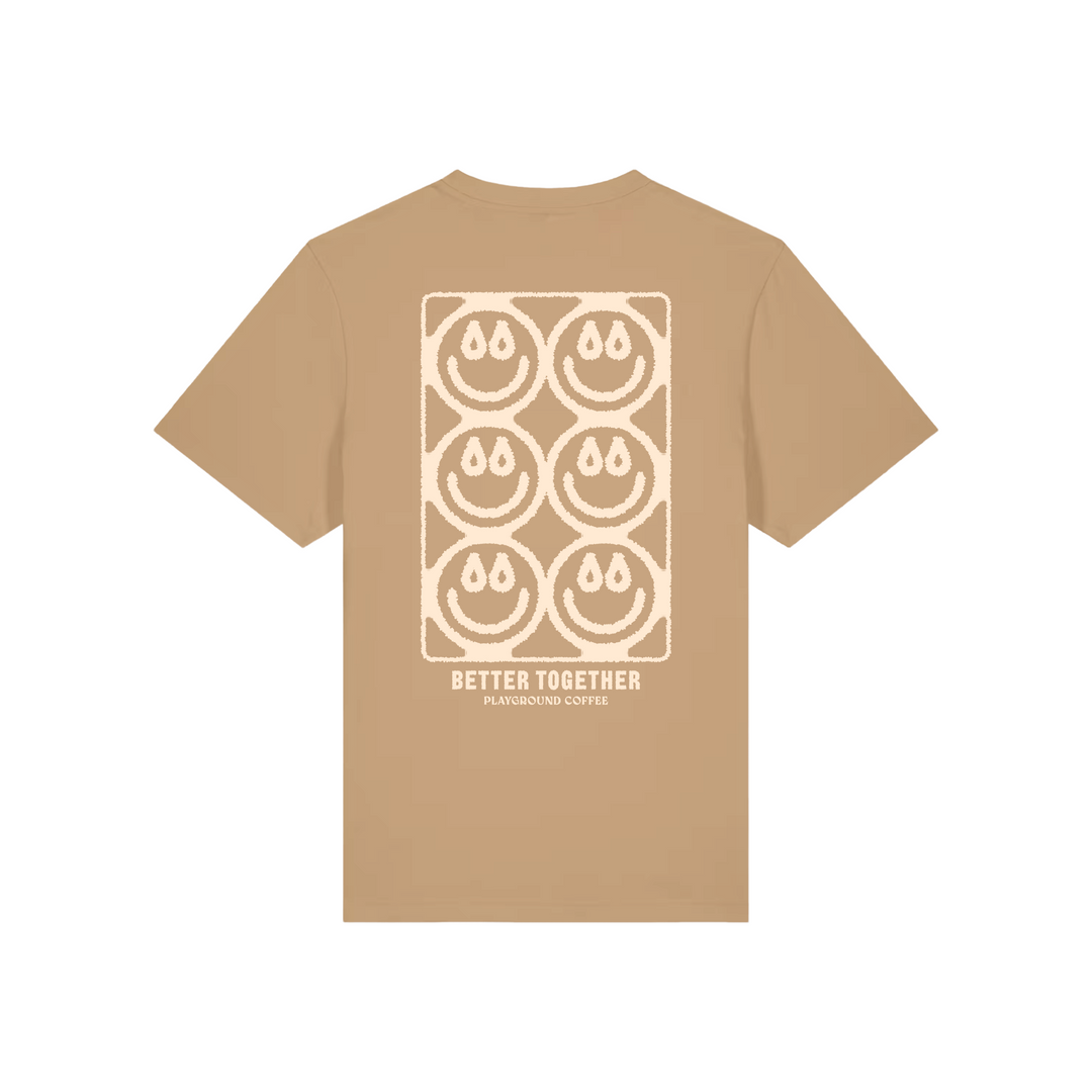 Fairtrade T-shirt Better Together Latte Smiley Screen print Playground Coffee Coffee roastery Hamburg St. Pauli 