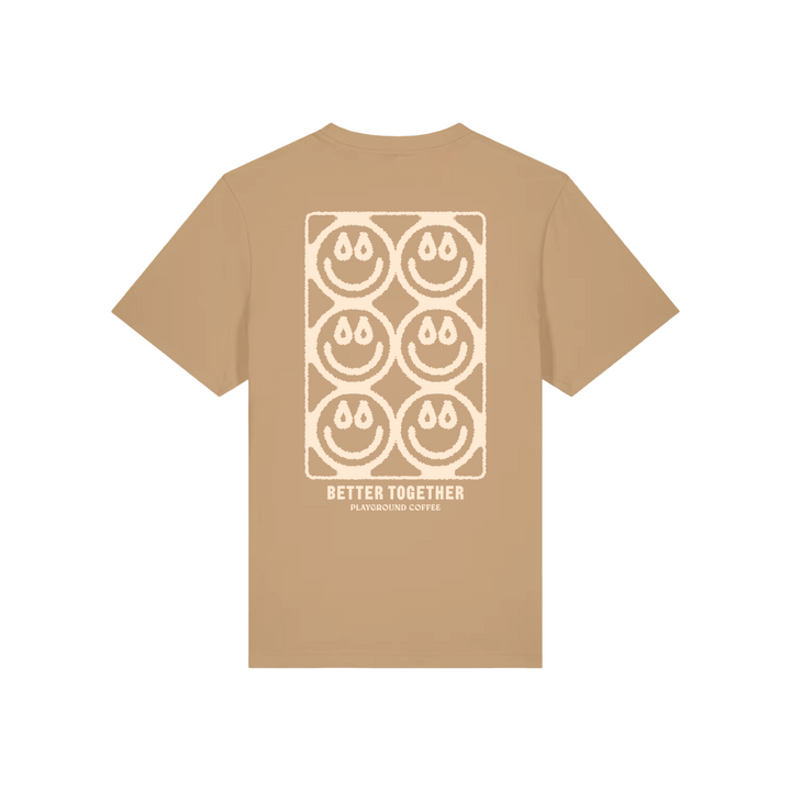 Fairtrade T-shirt Better Together Latte Smiley Screen print Playground Coffee Coffee roastery Hamburg St. Pauli 