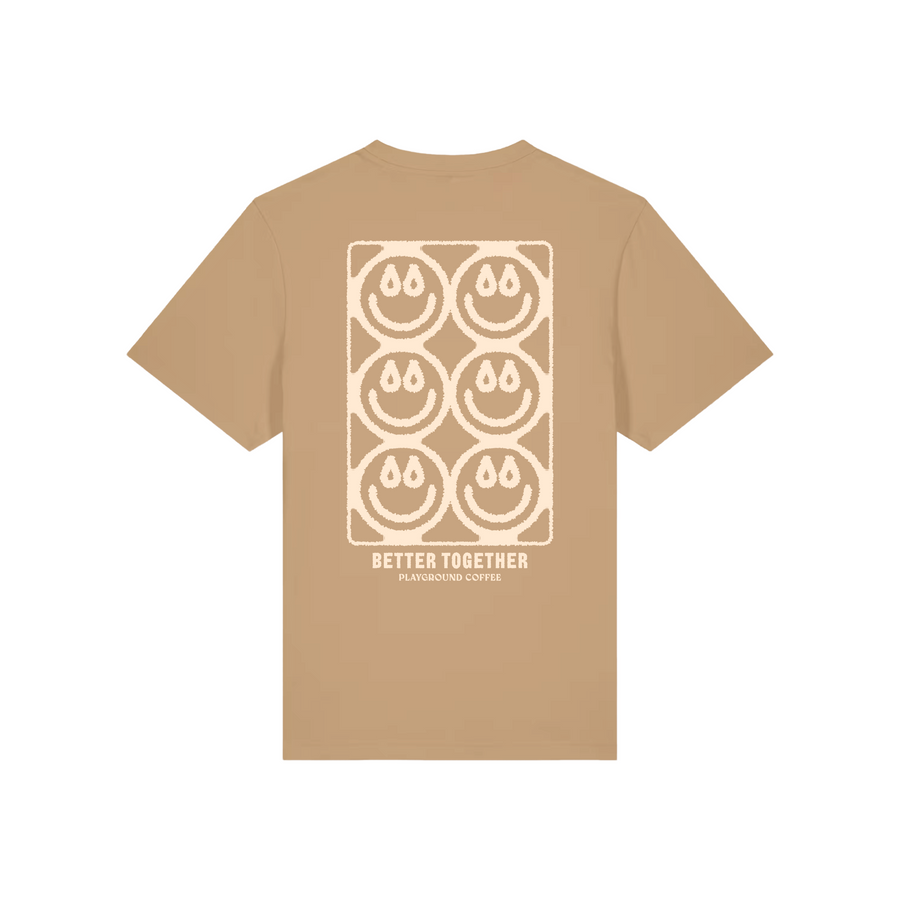 Fairtrade T-shirt Better Together Latte Smiley Screen print Playground Coffee Coffee roastery Hamburg St. Pauli 