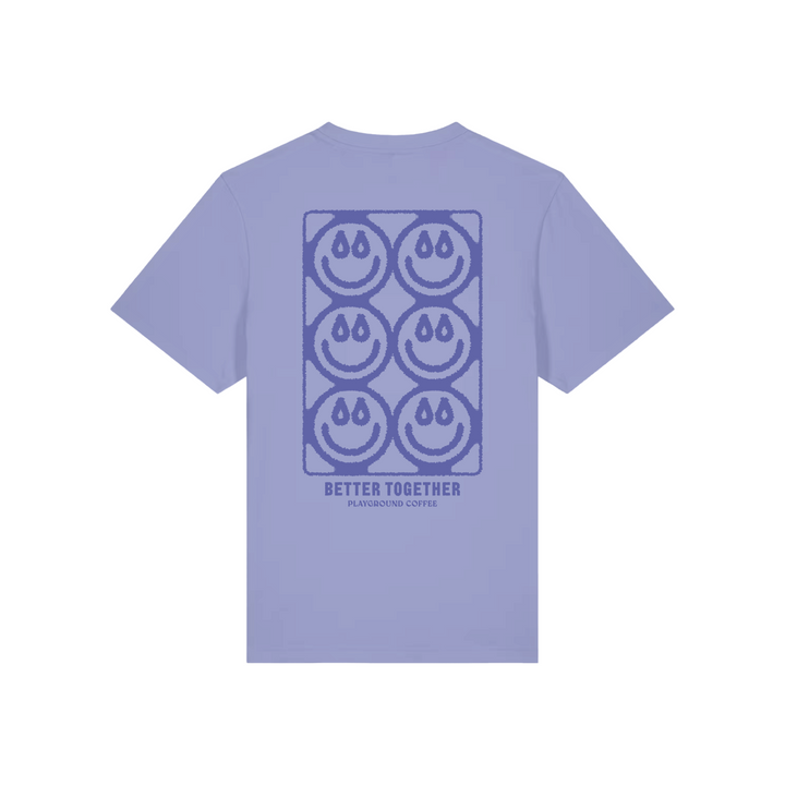 Smiley Fairtrade T-shirt Better Together Lavender Playground Coffee Coffee Roastery Hamburg St. Pauli 